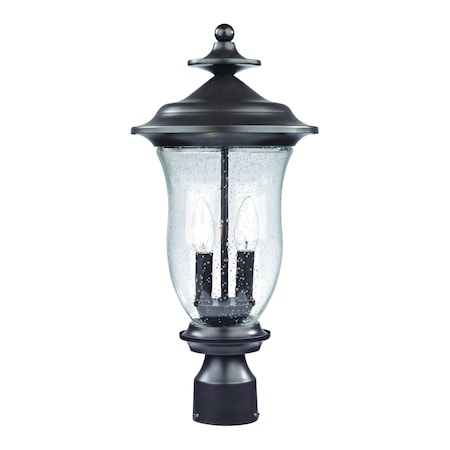 Trinity 20'' High 2-Light Outdoor Post Light - Oil Rubbed Bronze